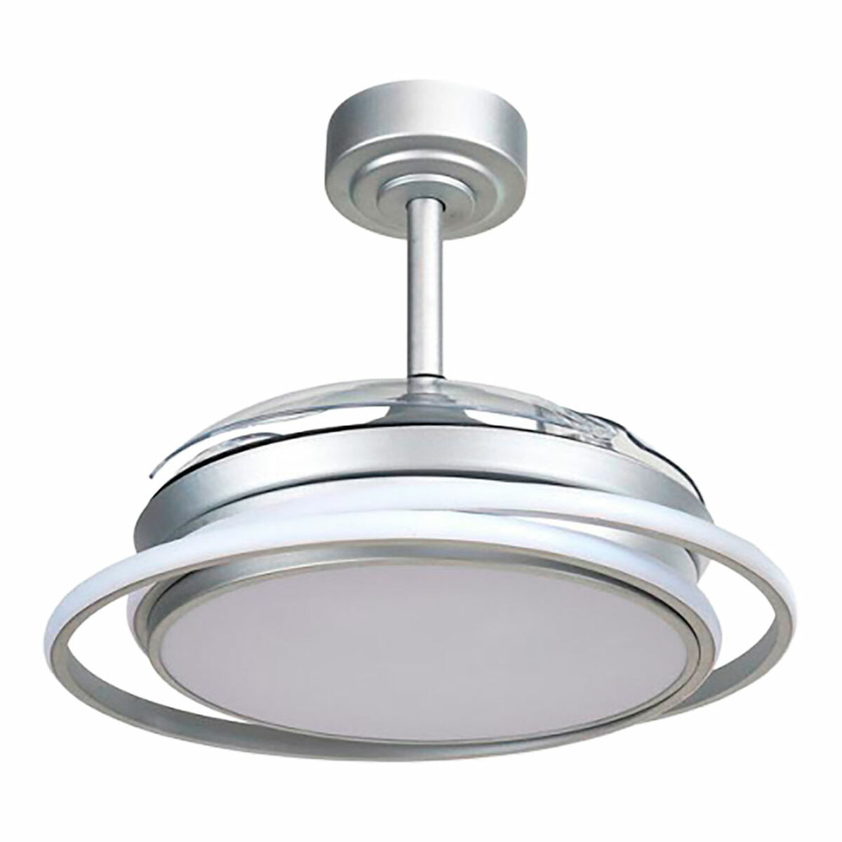 Takfläkt med belysning CristalRecord Silvrig 35 W (3000 K) (4000 K) - 3
