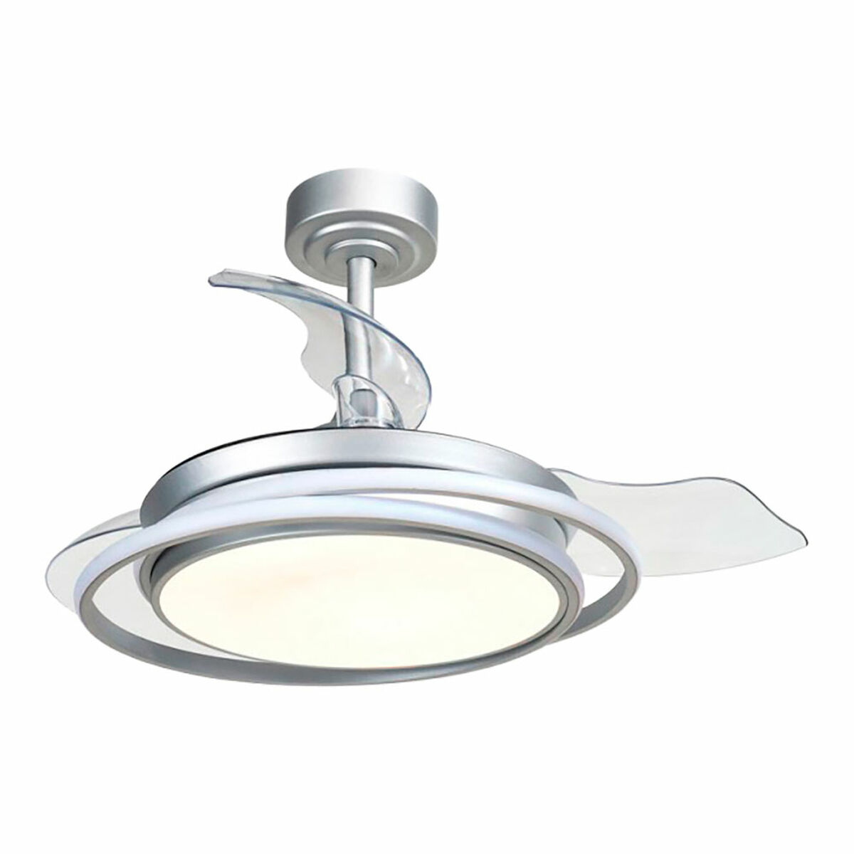 Takfläkt med belysning CristalRecord Silvrig 35 W (3000 K) (4000 K)