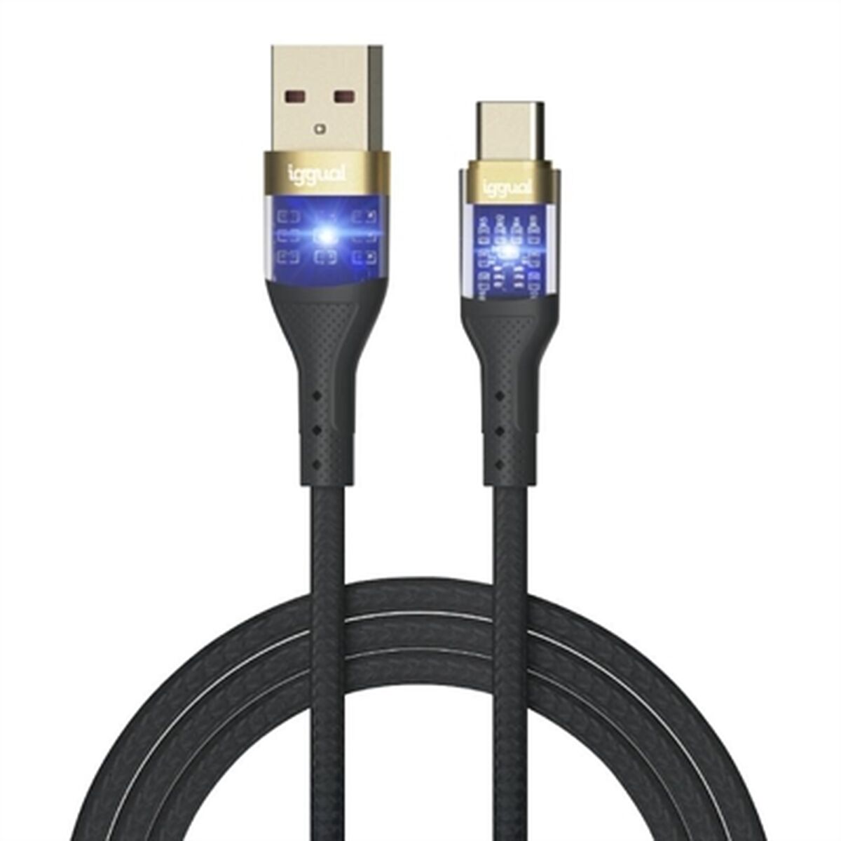 USB A till USB-C Kabel iggual IGG319994 Svart