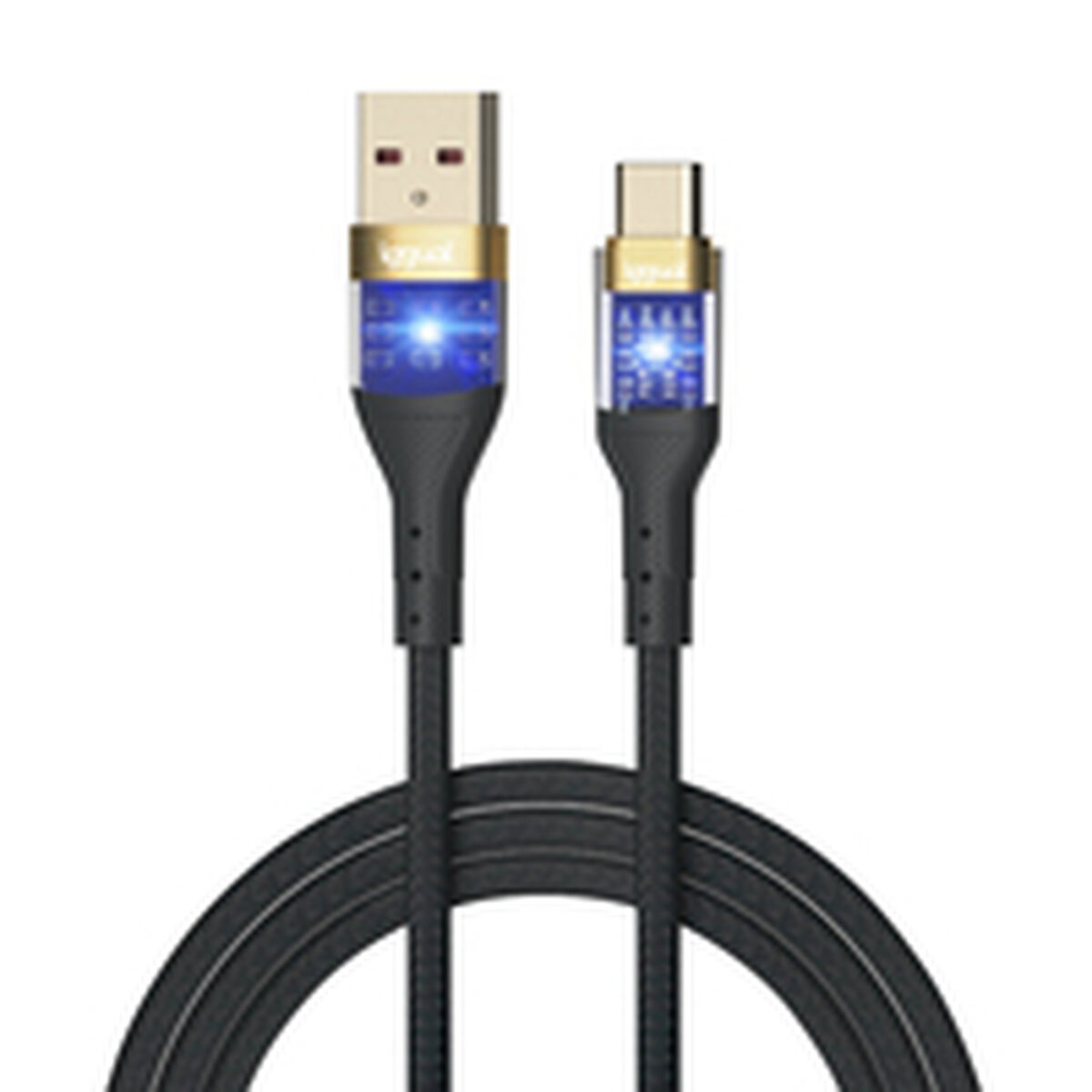 USB A till USB-C Kabel iggual IGG319994 Svart - 3