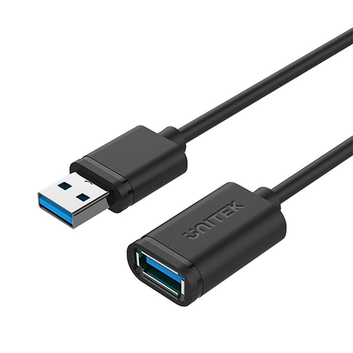 USB-kabel Unitek Y-C459GBK Hankontakt/Honkontakt Svart 2 m