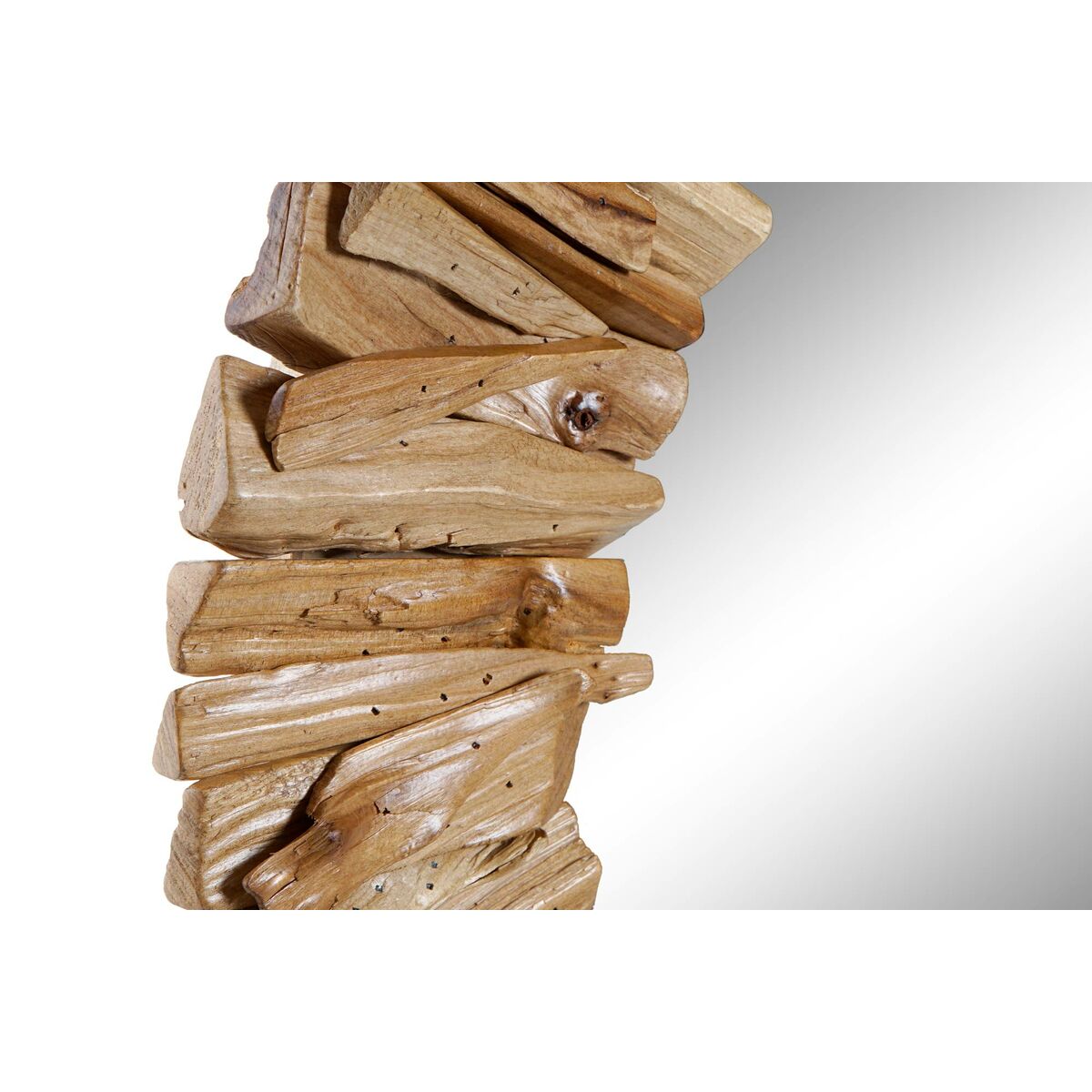 Väggspegel DKD Home Decor Naturell Alpino Antikbehandlad 60 x 4 x 60 cm - 5