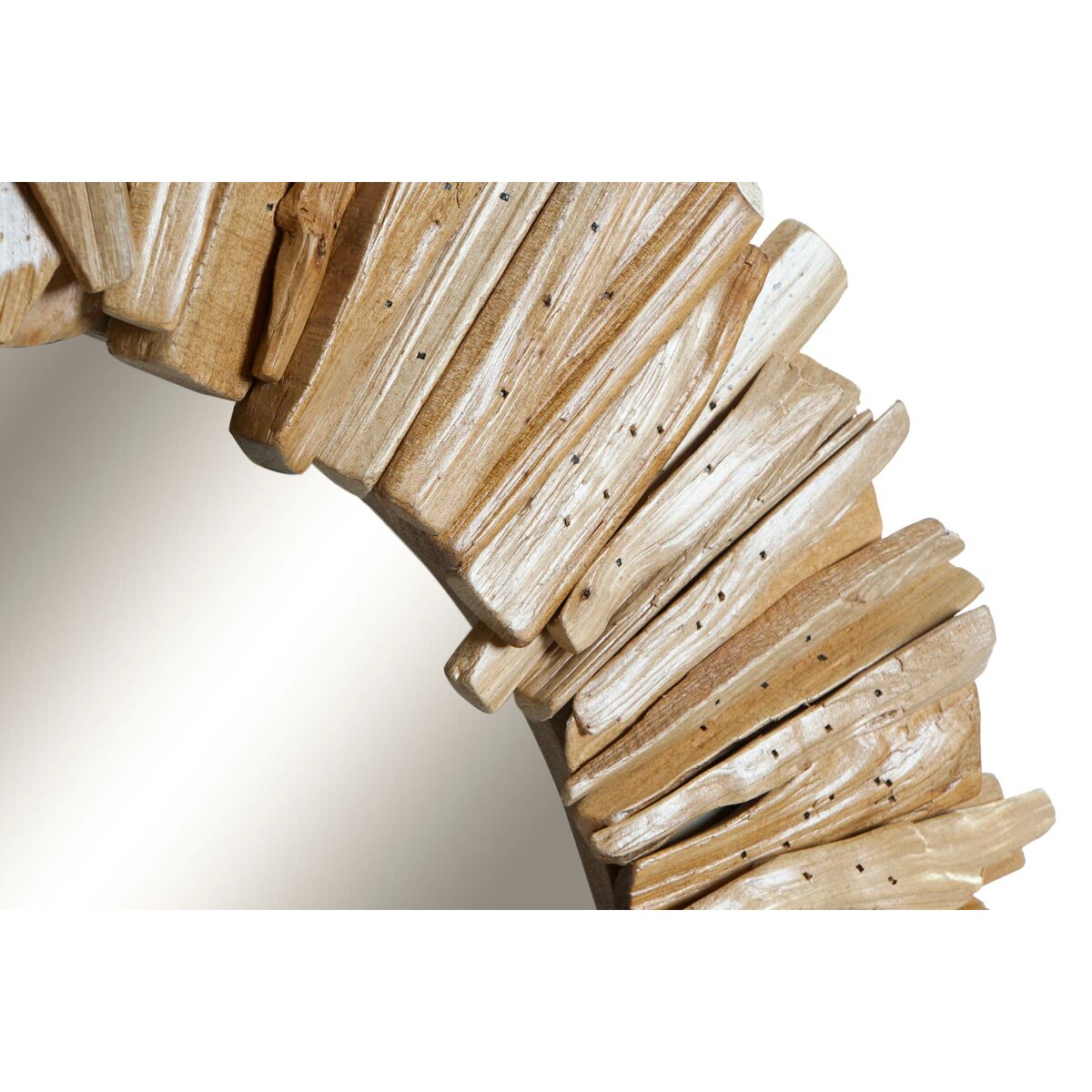 Väggspegel DKD Home Decor Naturell Alpino Antikbehandlad 60 x 4 x 60 cm - 6