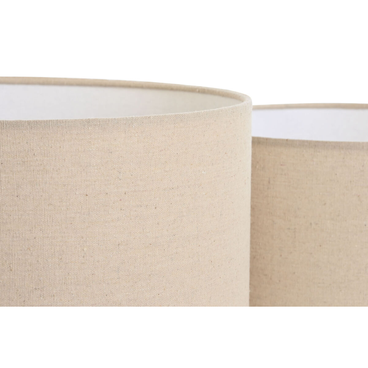 Lampskärm Home ESPRIT Beige linne Metall Urban 40 x 40 x 28 cm (3 Delar) - 2