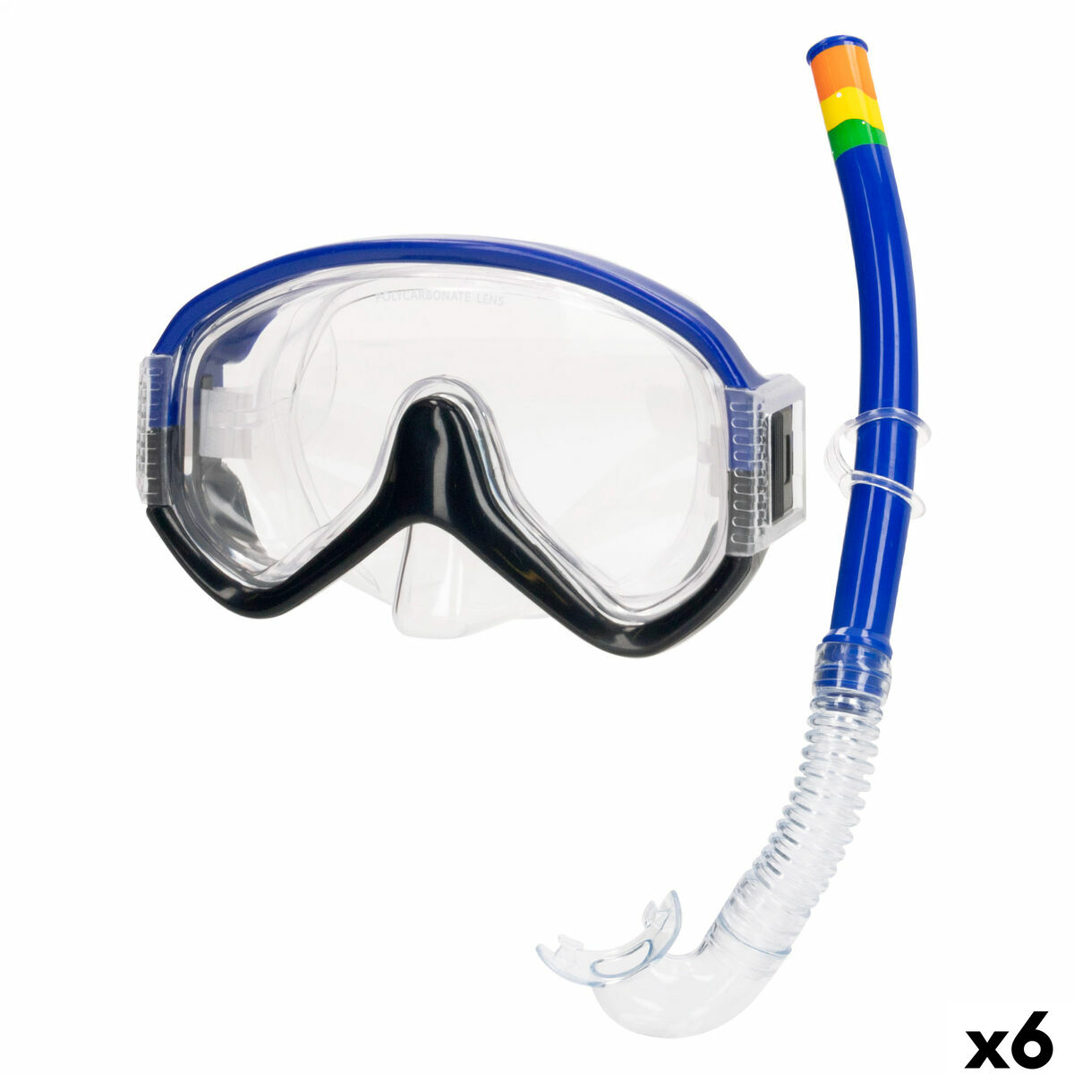 Snorkel och cyklop AquaSport Blå (6 antal)