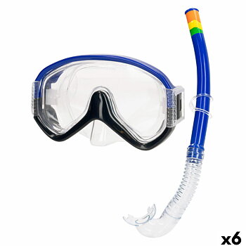 Snorkel och cyklop AquaSport Blå (6 antal)