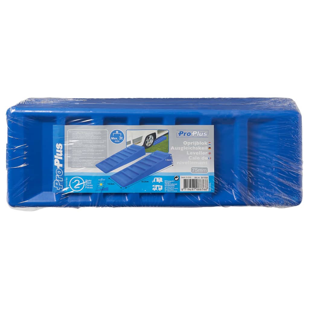 ProPlus Nivåklossar till husbil 2 delar 75mm plast blå - 6