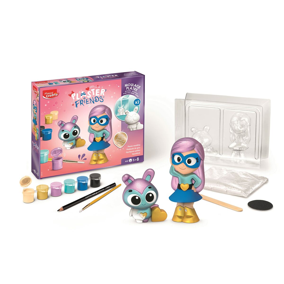 Modell-lera Maped Plaster Friends Formad - 2