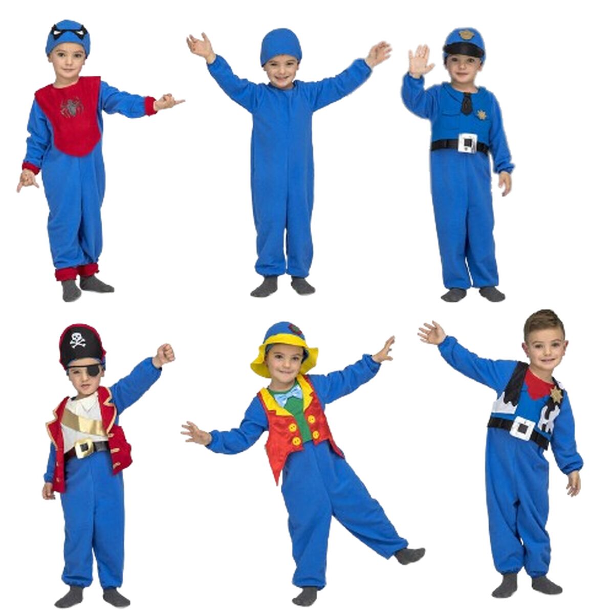 Maskeraddräkt bebis My Other Me Quick 'n' fun Blå (3 Delar)