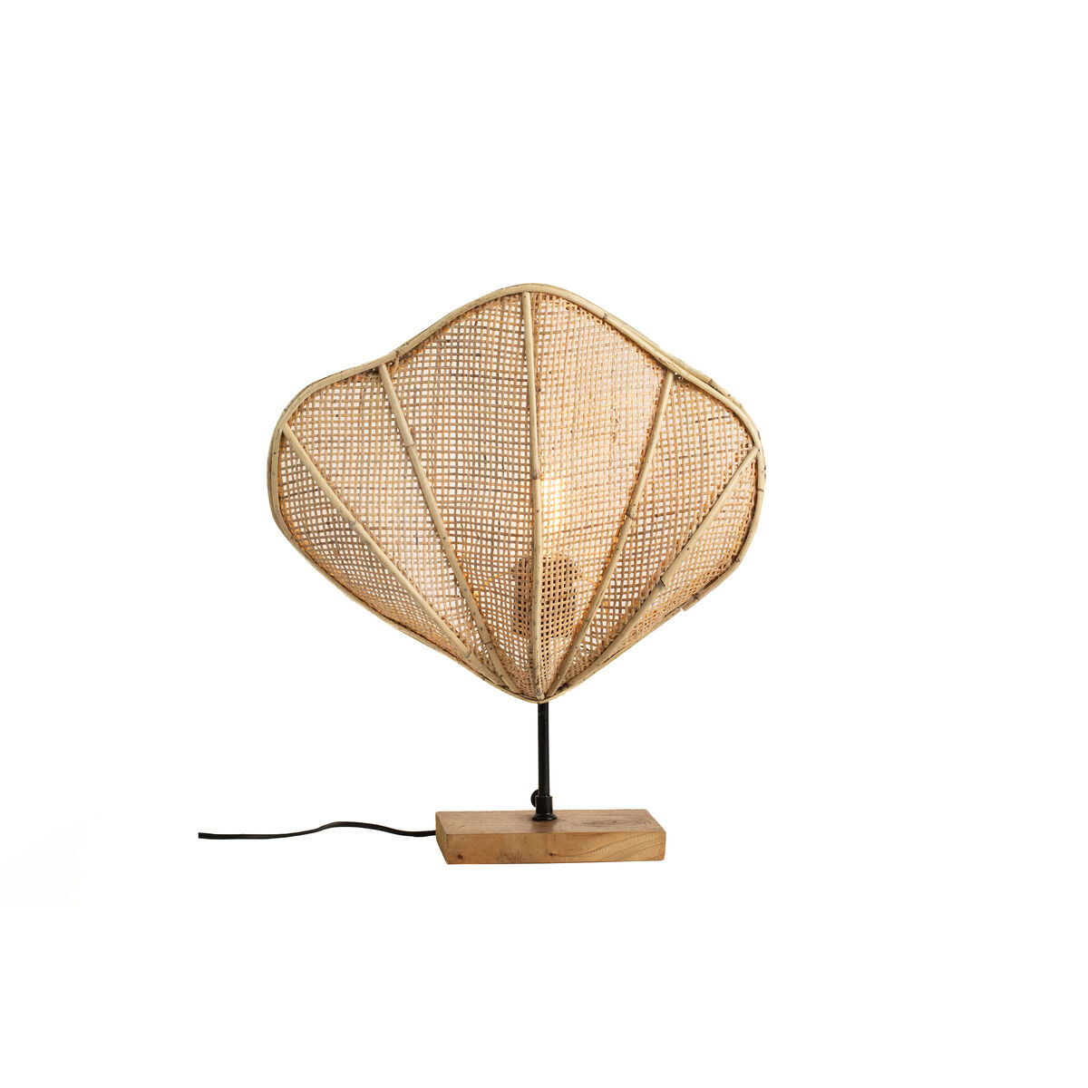 Bordslampa Romimex Naturell Rattan 30 x 30 x 15 cm