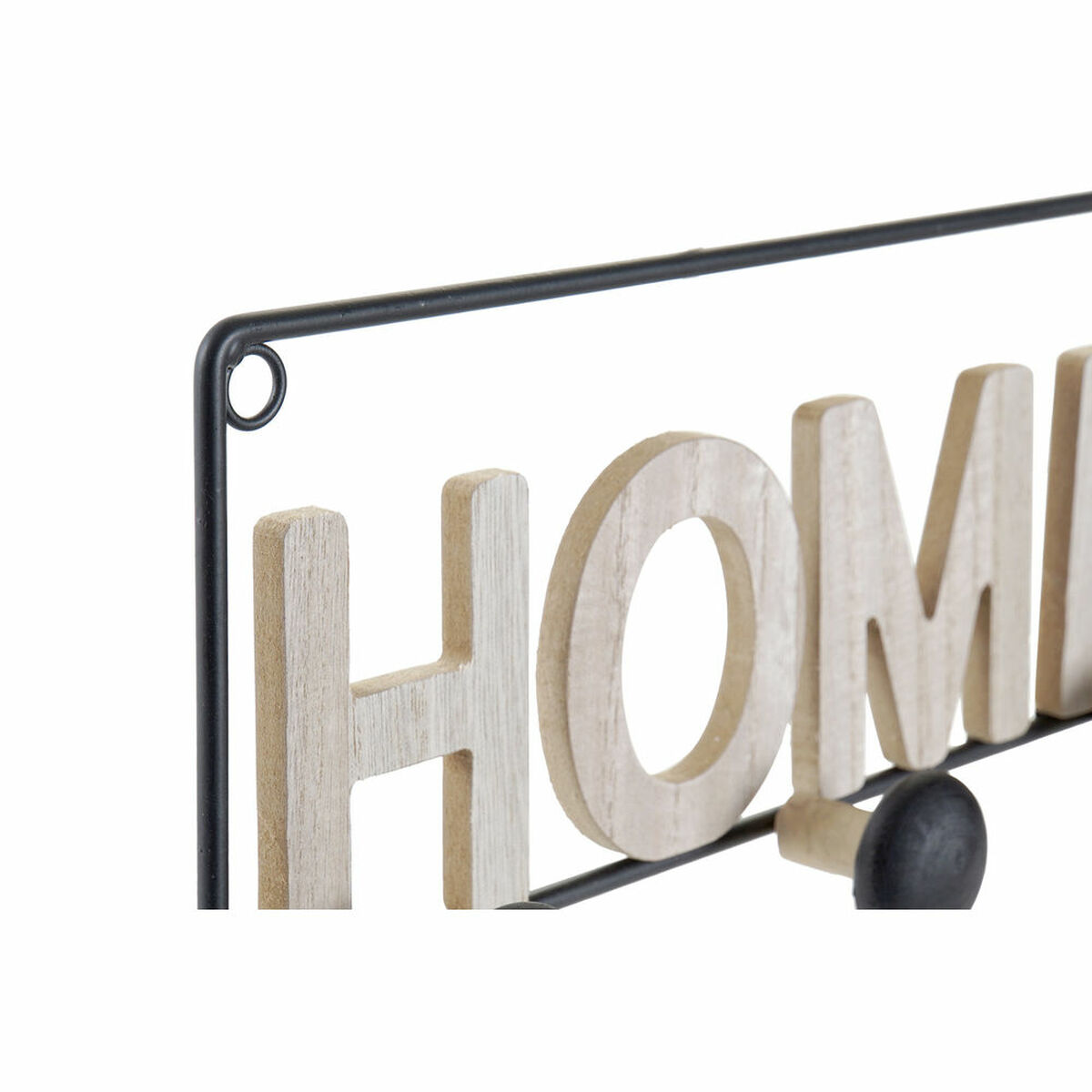 Väggmonterad rockhängare DKD Home Decor Järn Trä MDF Loft (45 x 5 x 14 cm) - 2