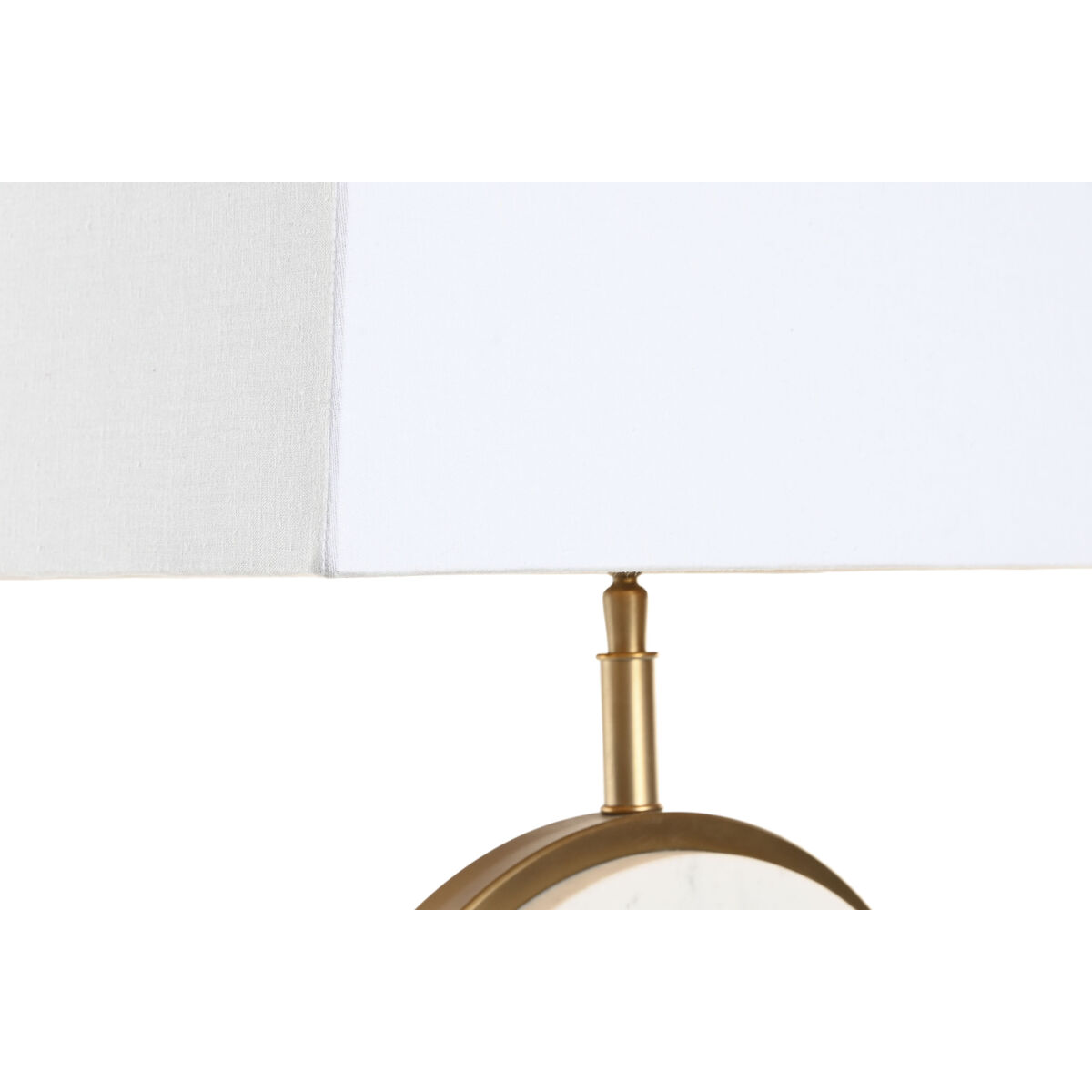 Bordslampa Home ESPRIT Vit Gyllene 50 W 220 V - 3