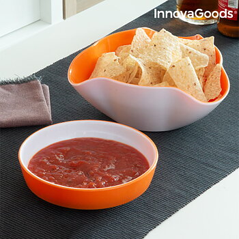 2-i-1 Snacksskålar InnovaGoods 2 Delar