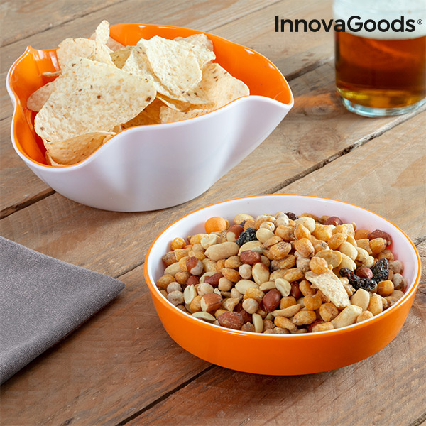 2-i-1 Snacksskålar InnovaGoods 2 Delar - 5