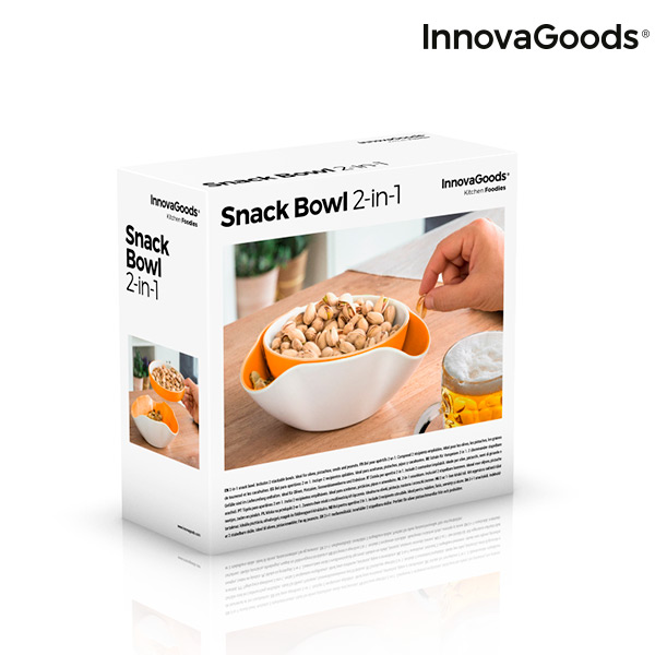 2-i-1 Snacksskålar InnovaGoods 2 Delar - 3