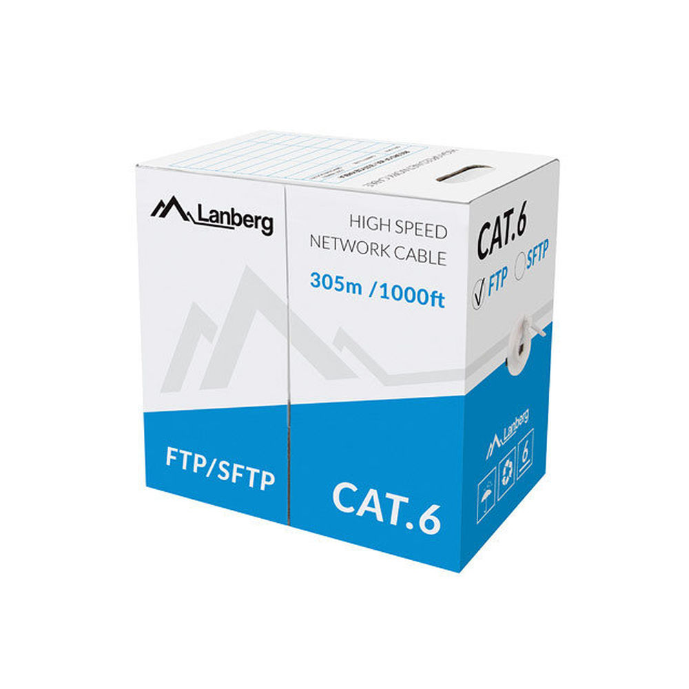 Kabel Ethernet LAN Lanberg LCF6-11CU-0305-S Grå 305 m