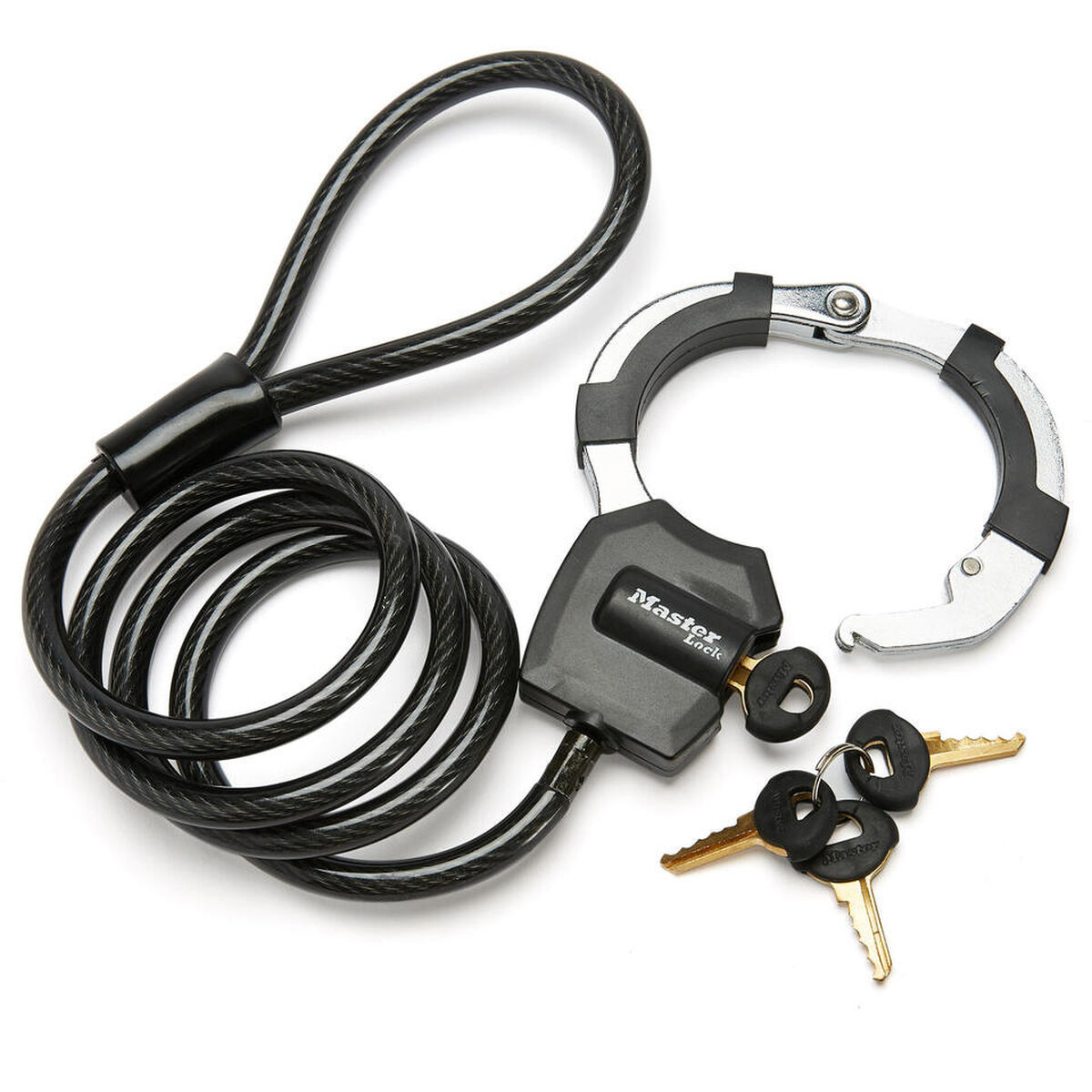 Kabel med hänglås Master Lock Svart - 2