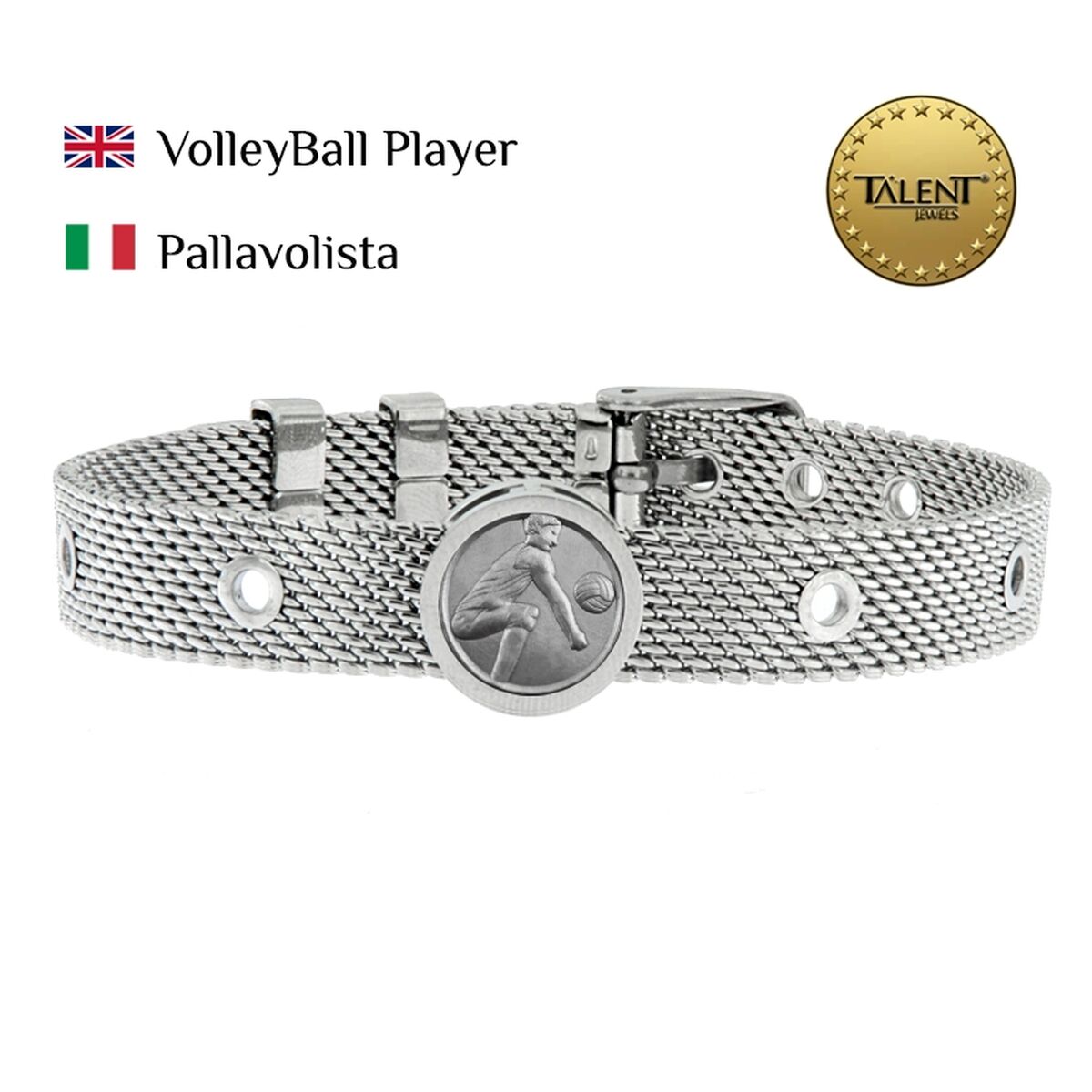 Unisexarmband VolleyBall Player Talent Jewels TJA-1-12-03-1-235 Silvrig - 2