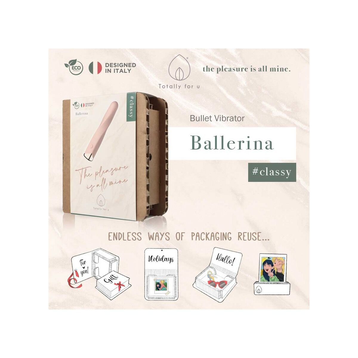 Sugstimulator för klitoris Totally For U BALLERINA - 3