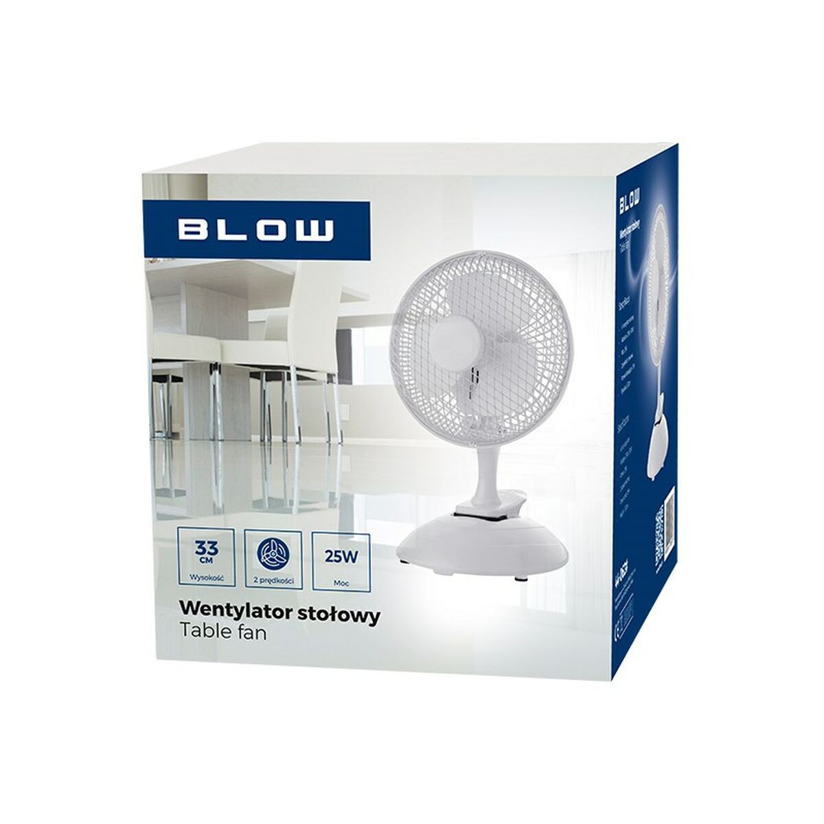 Bordsfläkt Blow 44-062# Vit 25 W 22 W