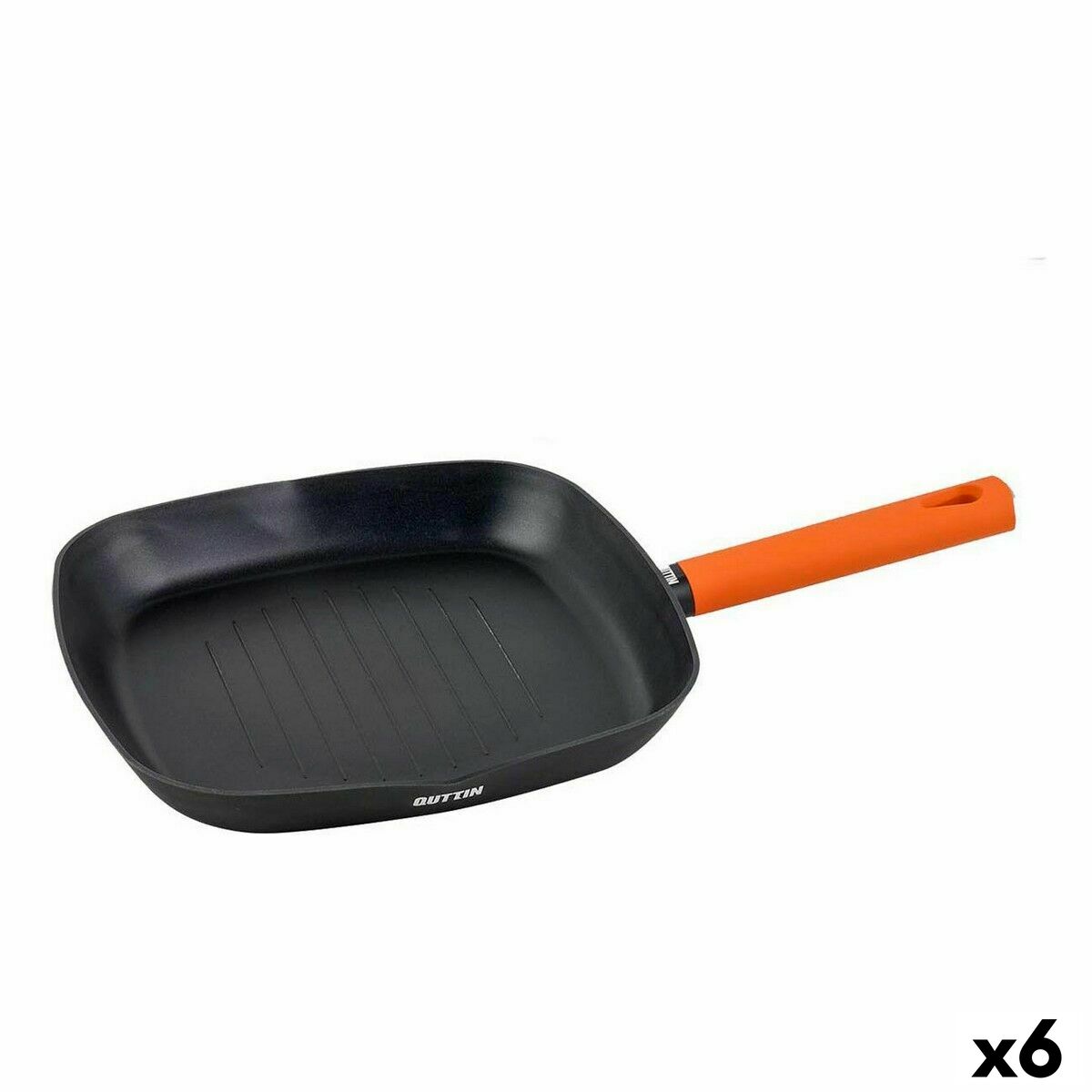 Räfflad stekpanna Quttin Gastro Svart Orange 47 x 29,7 x 4 cm (6 antal)