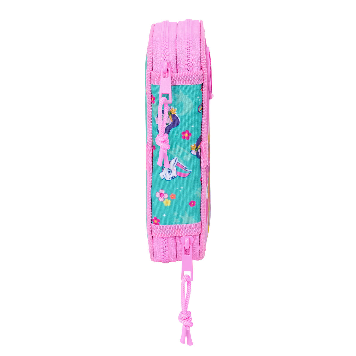 Dubbelt pennfodral My Little Pony Magic Rosa Turkos 12.5 x 19.5 x 4 cm 28 Delar - 2