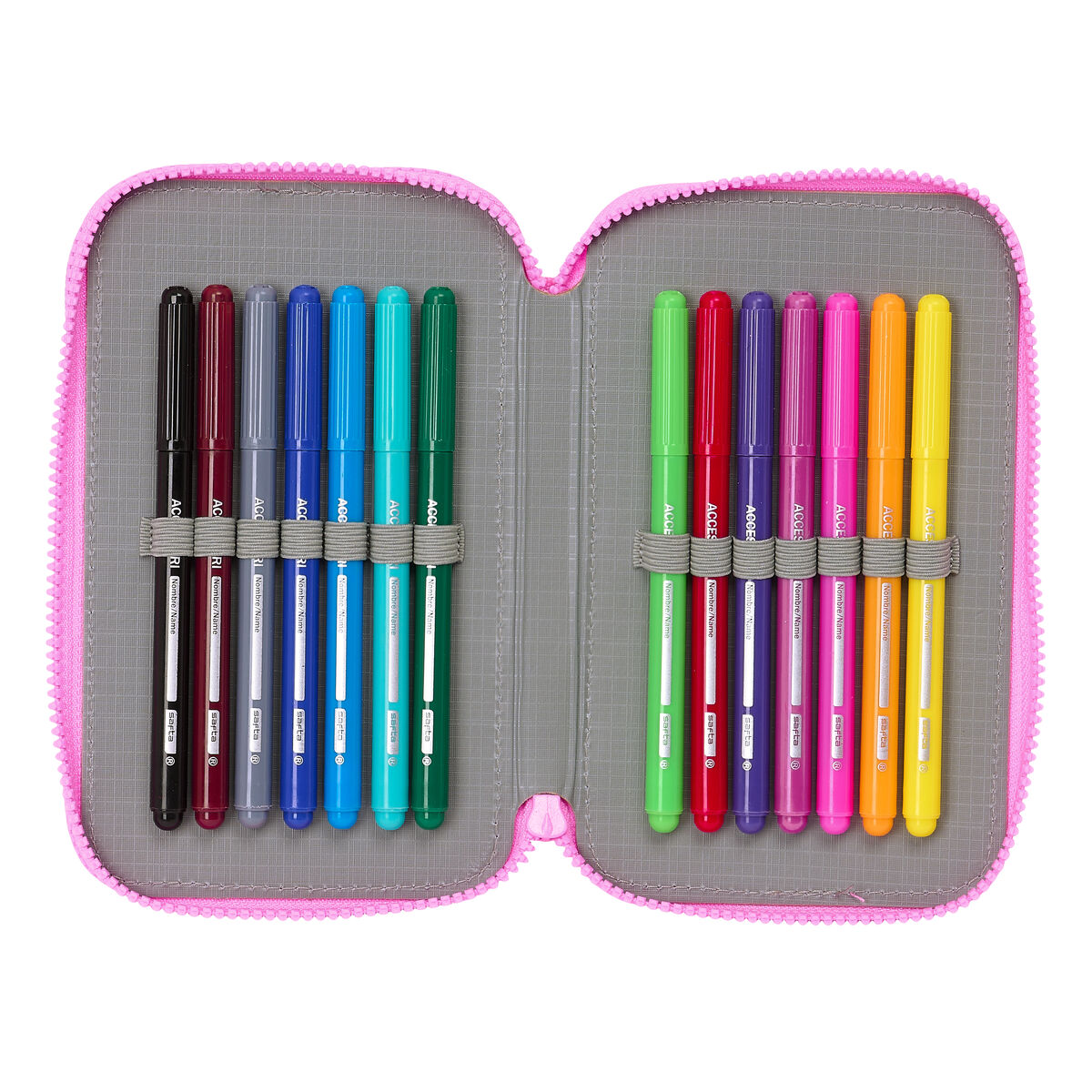 Dubbelt pennfodral My Little Pony Magic Rosa Turkos 12.5 x 19.5 x 4 cm 28 Delar - 4