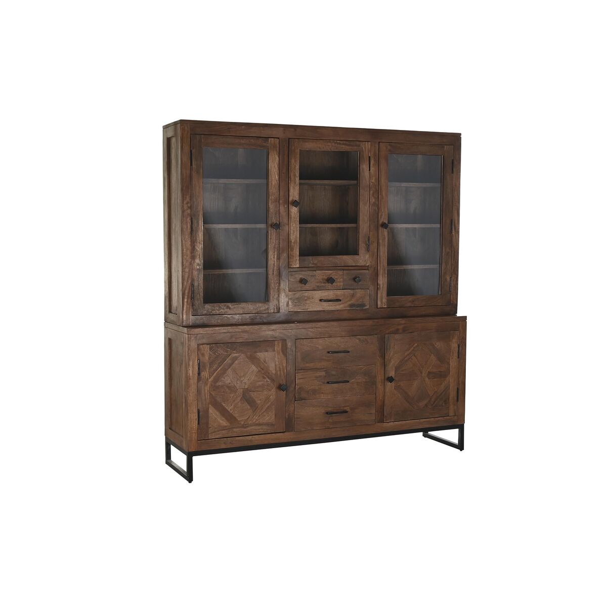 Visningsställ DKD Home Decor Brun Teak Metall (160 x 40 x 175 cm)