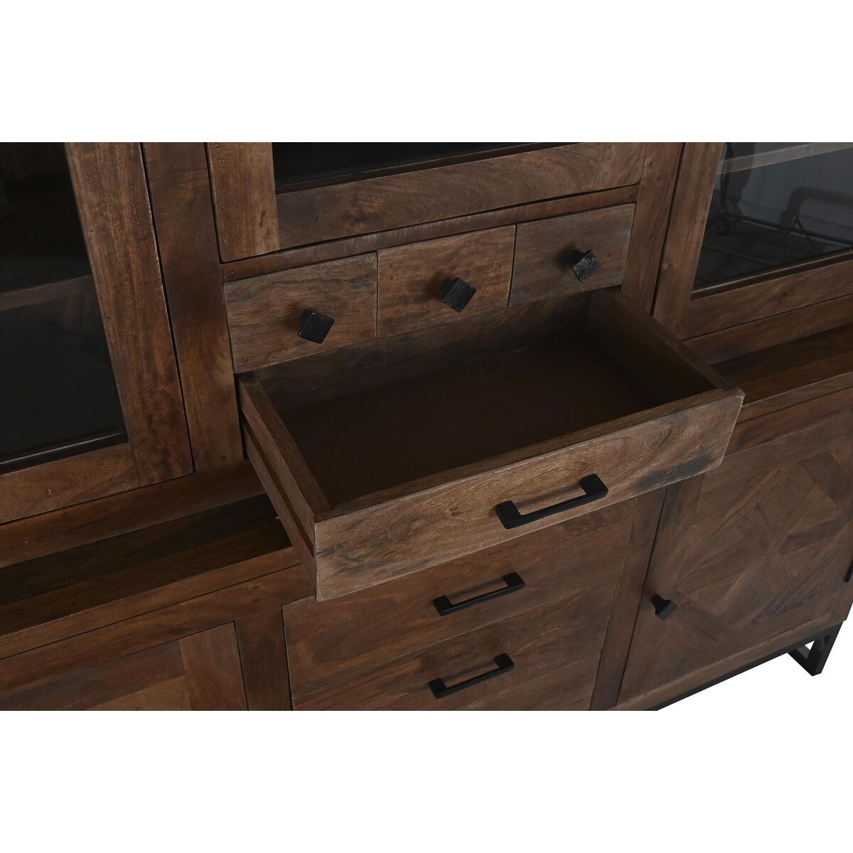 Visningsställ DKD Home Decor Brun Teak Metall (160 x 40 x 175 cm) - 7