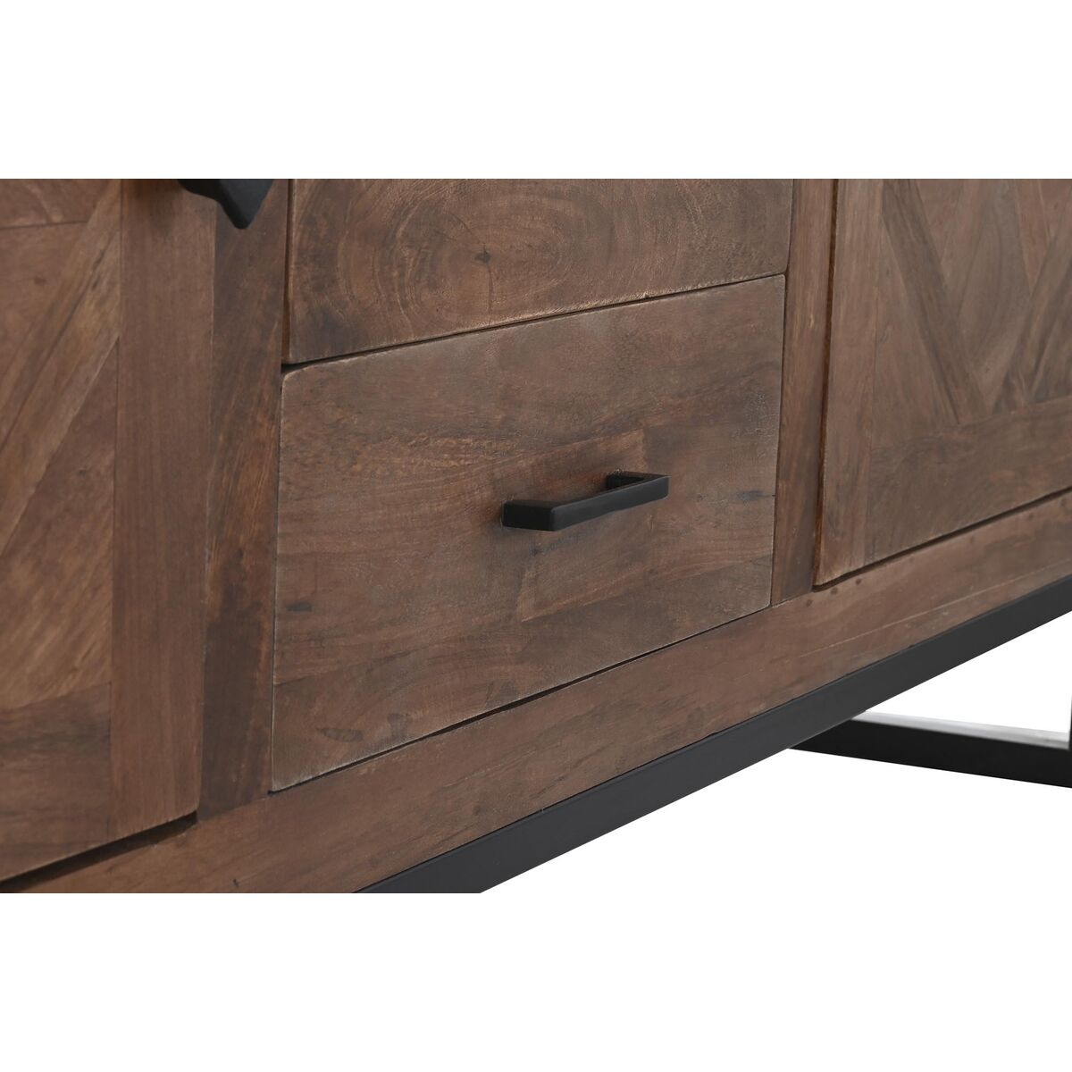 Visningsställ DKD Home Decor Brun Teak Metall (160 x 40 x 175 cm) - 3