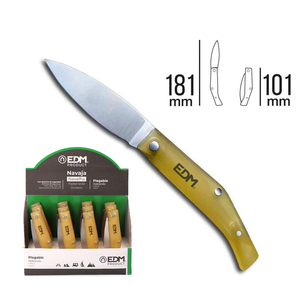 Pennkniv EDM 08553 Rostfritt stål Plast 18,1 cm - 2