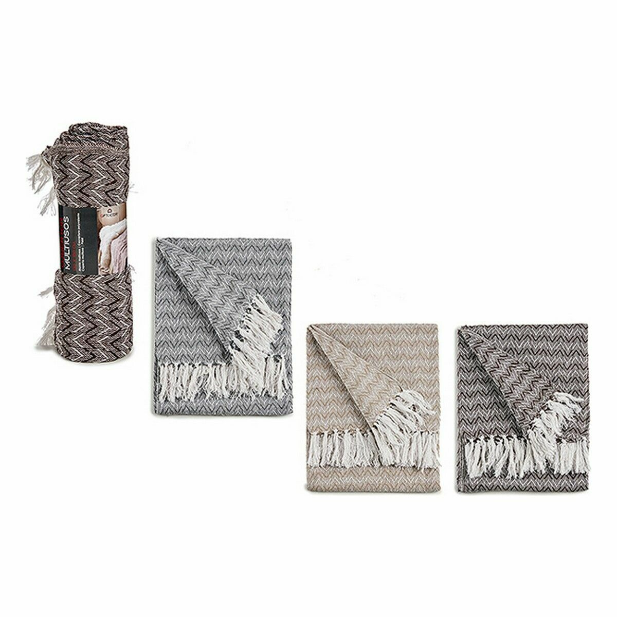 Sofföverdrag Gift Decor Brun Grå Naturell 11 x 33 x 11 cm 160 x 130 cm 130 x 0,02 x 160 cm Ax (12 antal) - 2