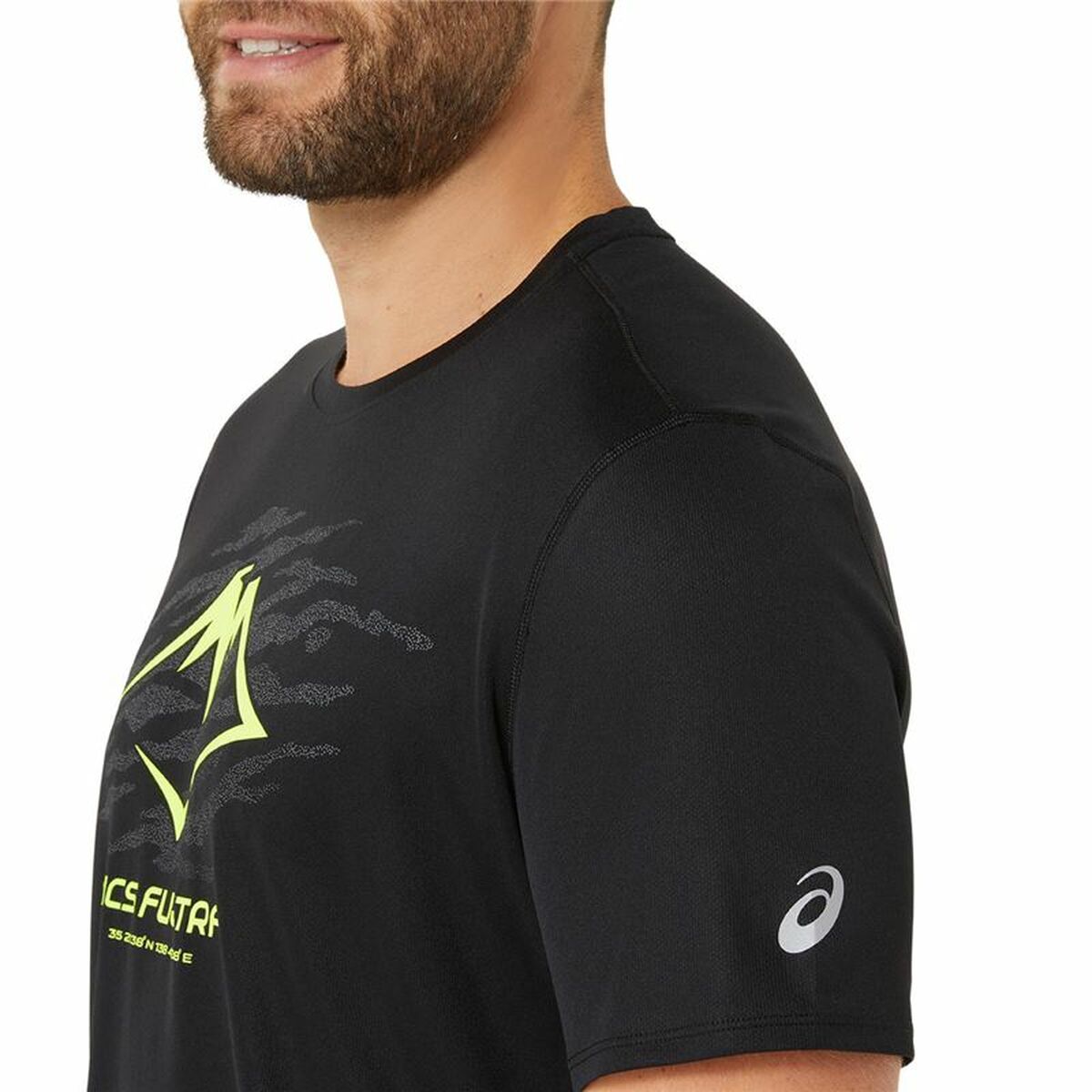 T-shirt med kortärm Herr Asics Fujitrail Logo Ss Top Svart - 5