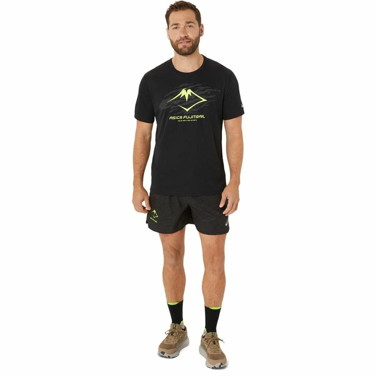 T-shirt med kortärm Herr Asics Fujitrail Logo Ss Top Svart - 6