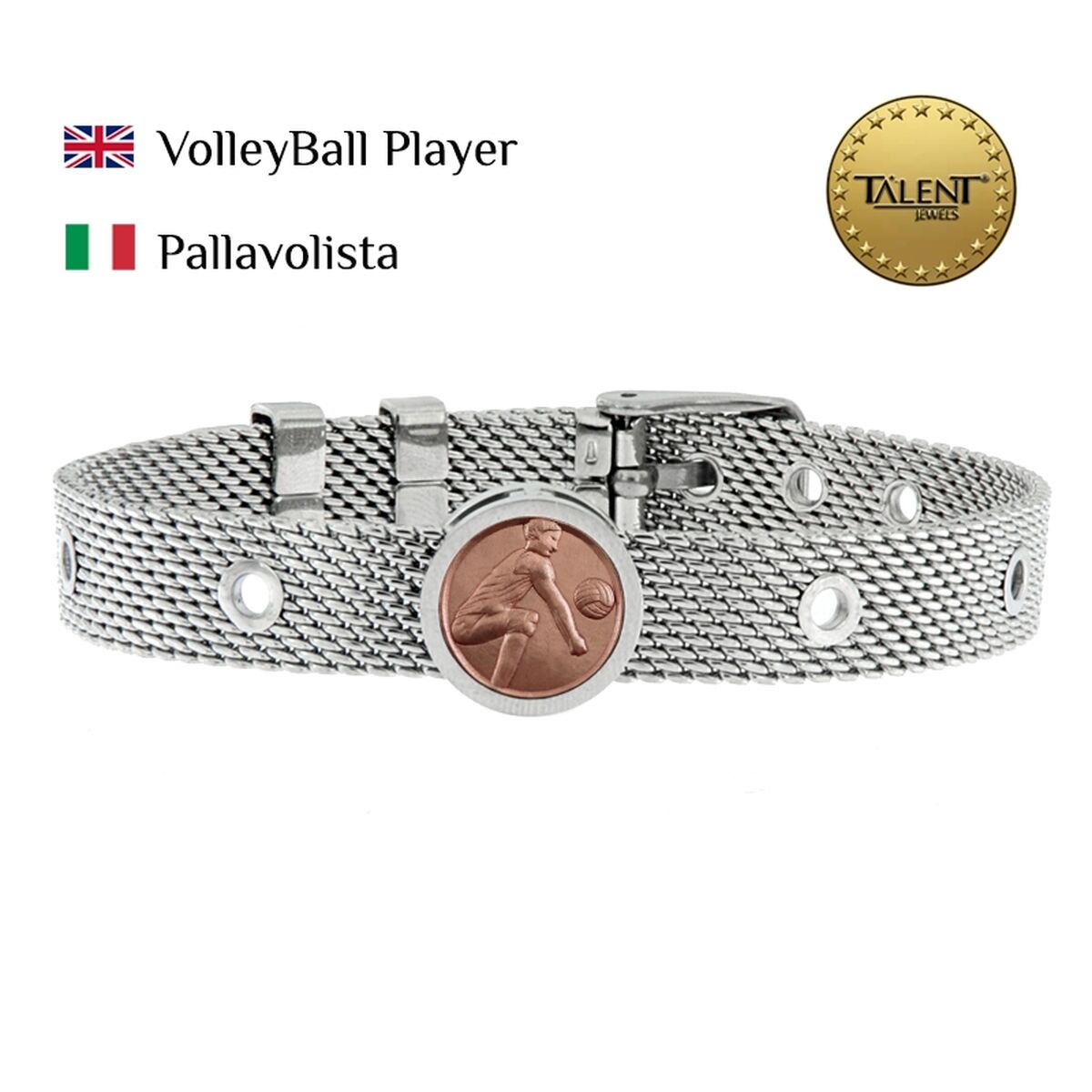 Unisexarmband VolleyBall Player Talent Jewels TJA-1-12-02-1-235 Silvrig - 2