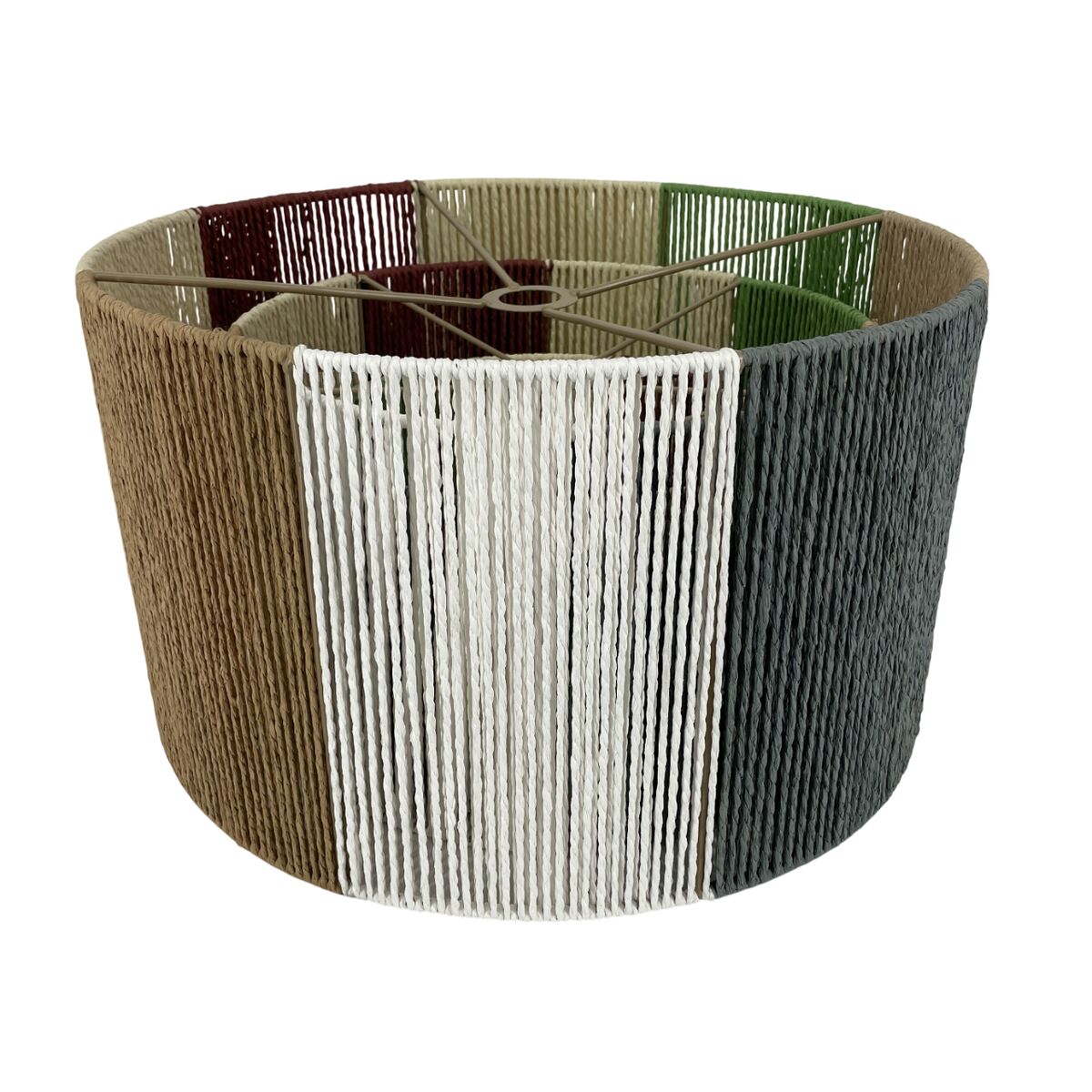 Lampskärm Home ESPRIT Multicolour Metall Fibrer Naturell Urban 52 x 52 x 31 cm (3 Delar) - 2