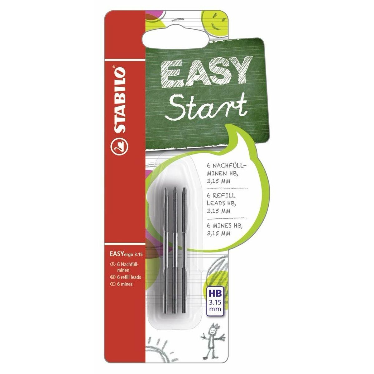 Stift Stabilo 3.15 mm 6 antal Plast (Renoverade A) - 2