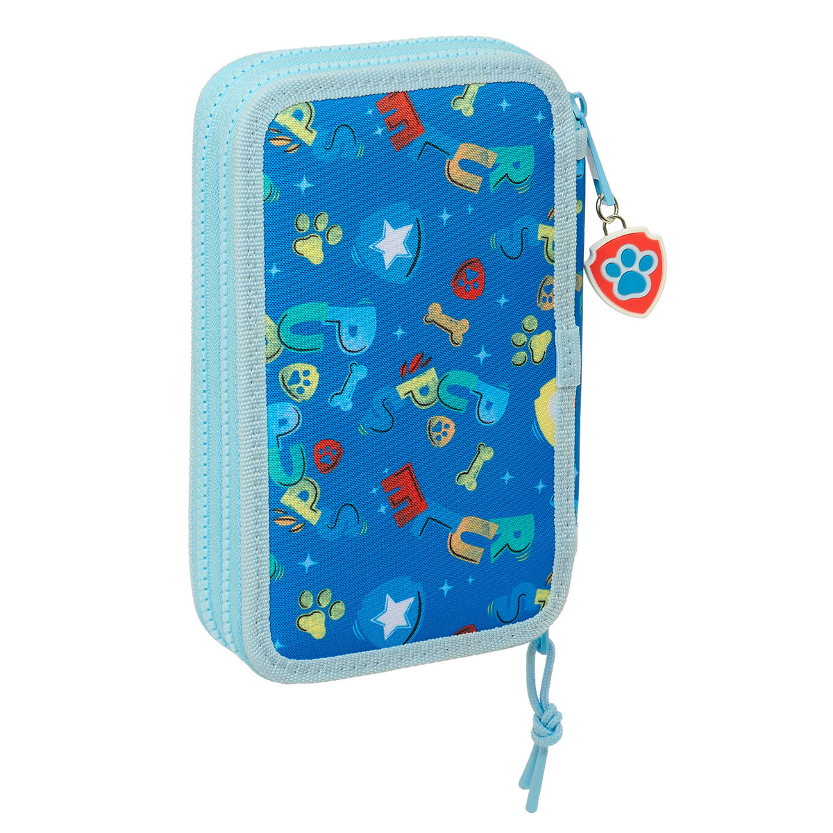 Dubbelt pennfodral The Paw Patrol Pups rule Blå 12.5 x 19.5 x 4 cm 28 Delar - 5