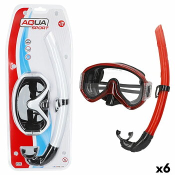 Snorkel och cyklop AquaSport (6 antal)