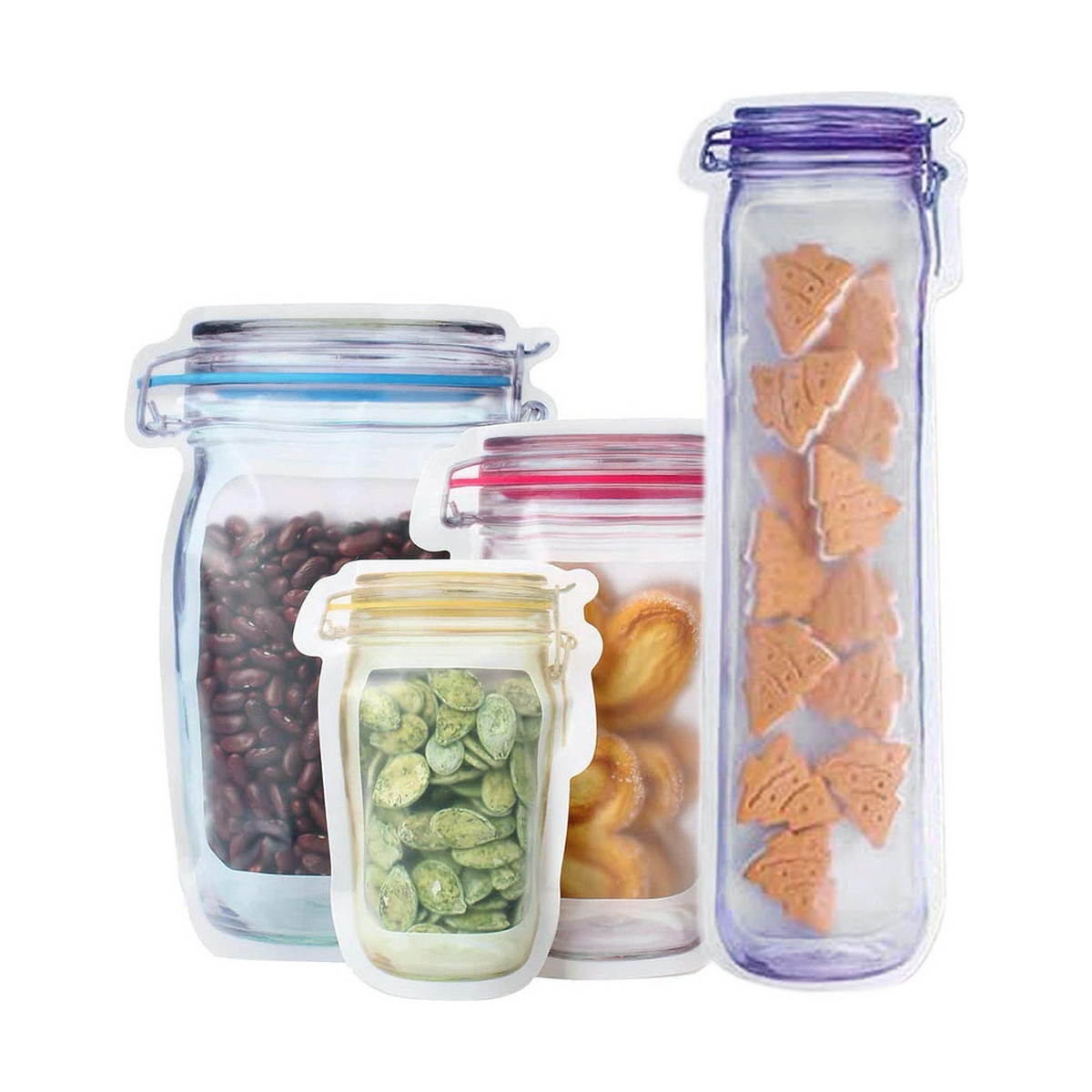 Set med återanvändningsbara livsmedelspåsar 6 Delar (10,5 x 15 x 5,4 cm) - 8