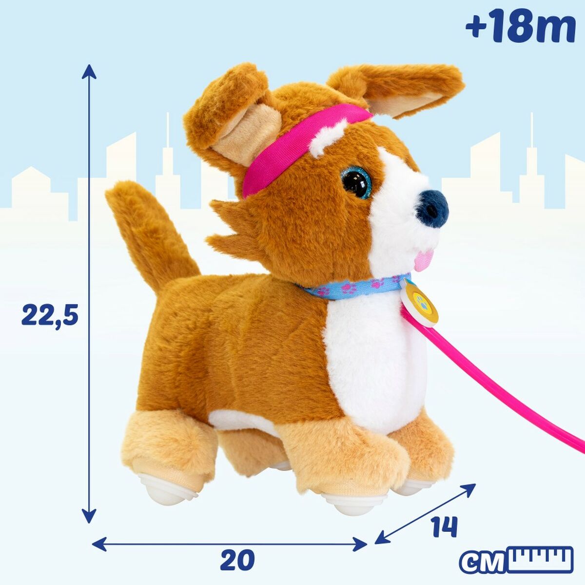 Mjukdjur Eolo Sprint Puppy Hund 20 x 22,5 x 14 cm (4 antal) - 2