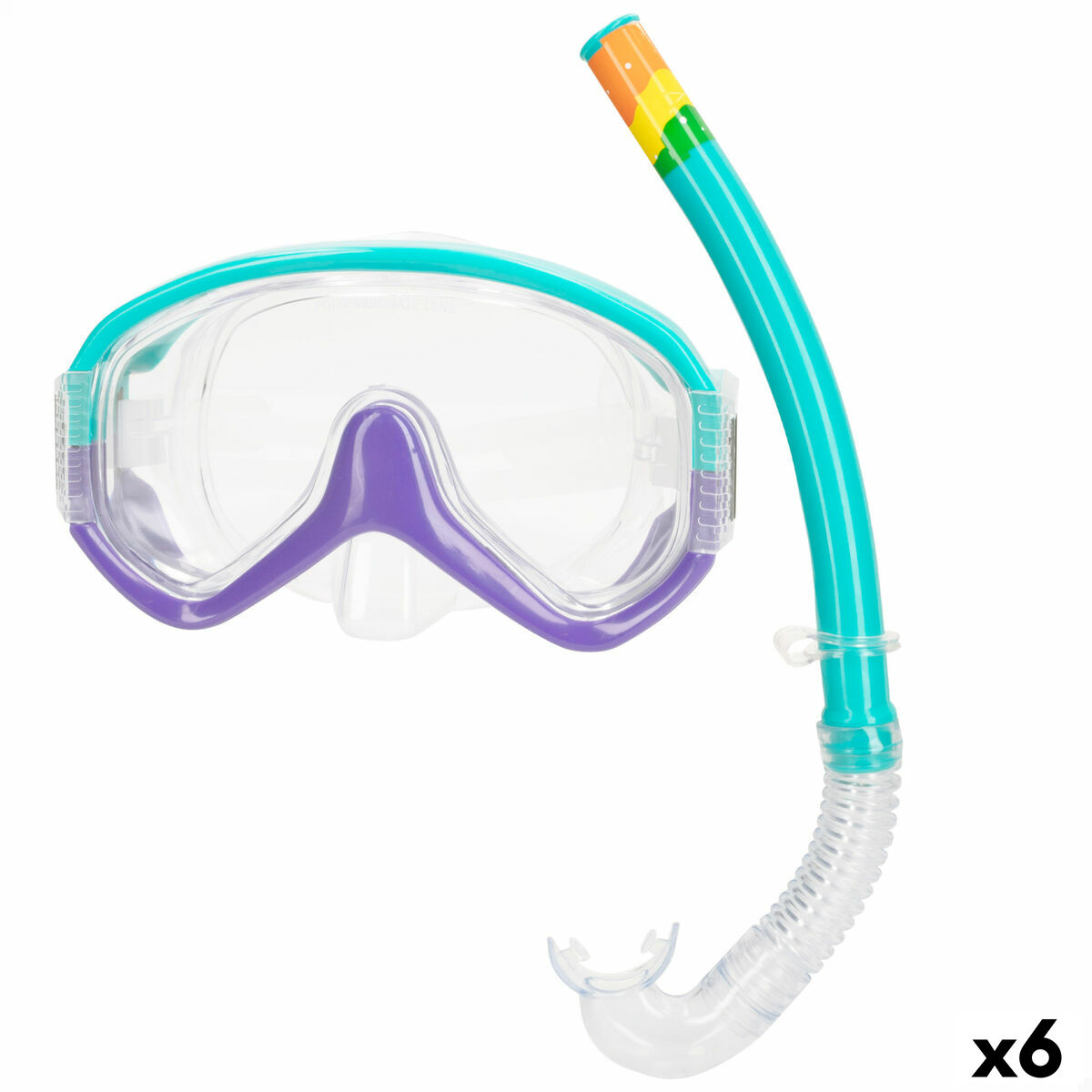 Snorkel och cyklop AquaSport Turkos (6 antal)