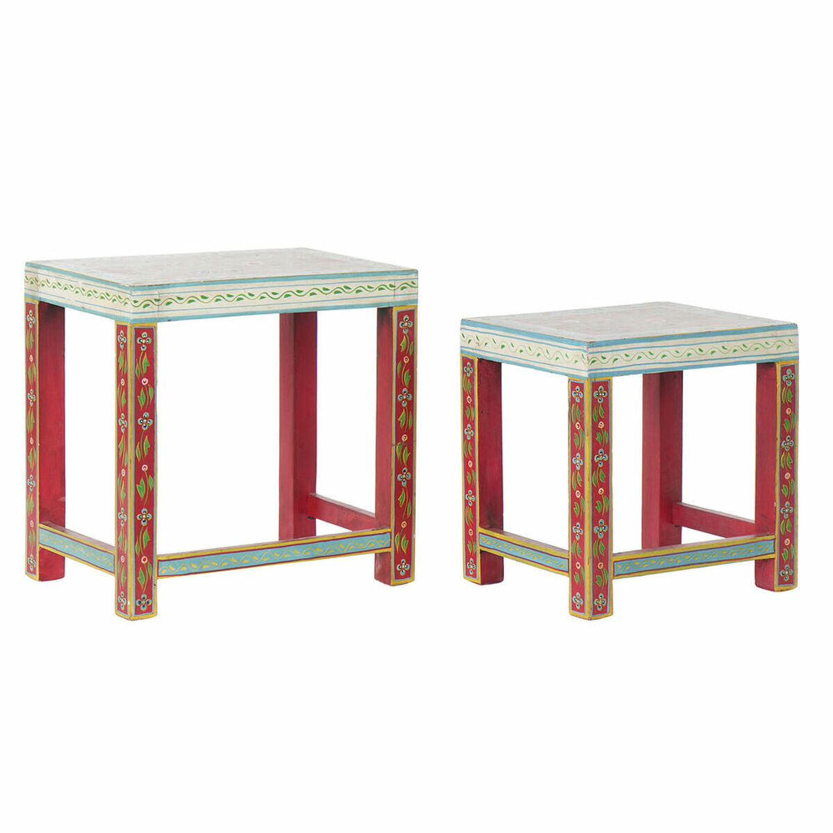 Sidobord DKD Home Decor 8424001853243 Naturell Multicolour Akryl Mangoträ 45 x 30 x 45 cm - 4