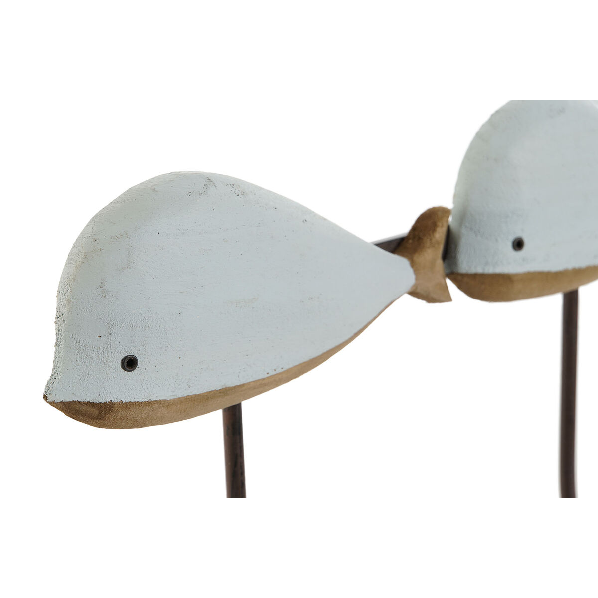 Väggmonterad rockhängare Home ESPRIT Vit Himmelsblå Metall Paulowniaträ Val 45 x 10 x 17,5 cm (2 antal) - 2