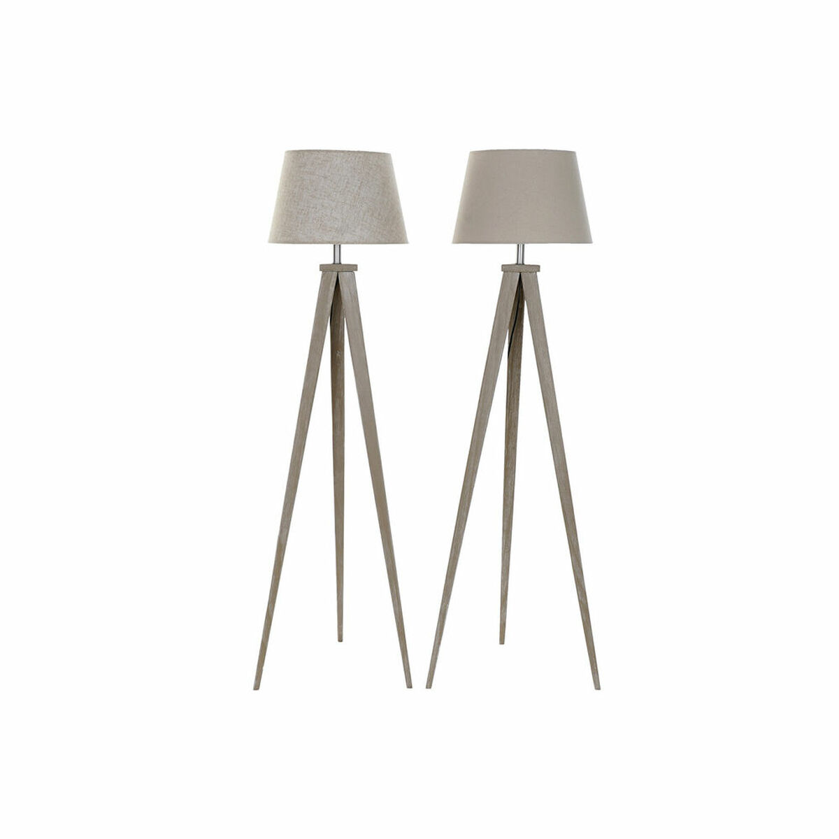 Golvlampa DKD Home Decor 40 x 40 x 154 cm Beige Metall Kräm Plast 220 V 25 W 60 W Furu (2 antal)