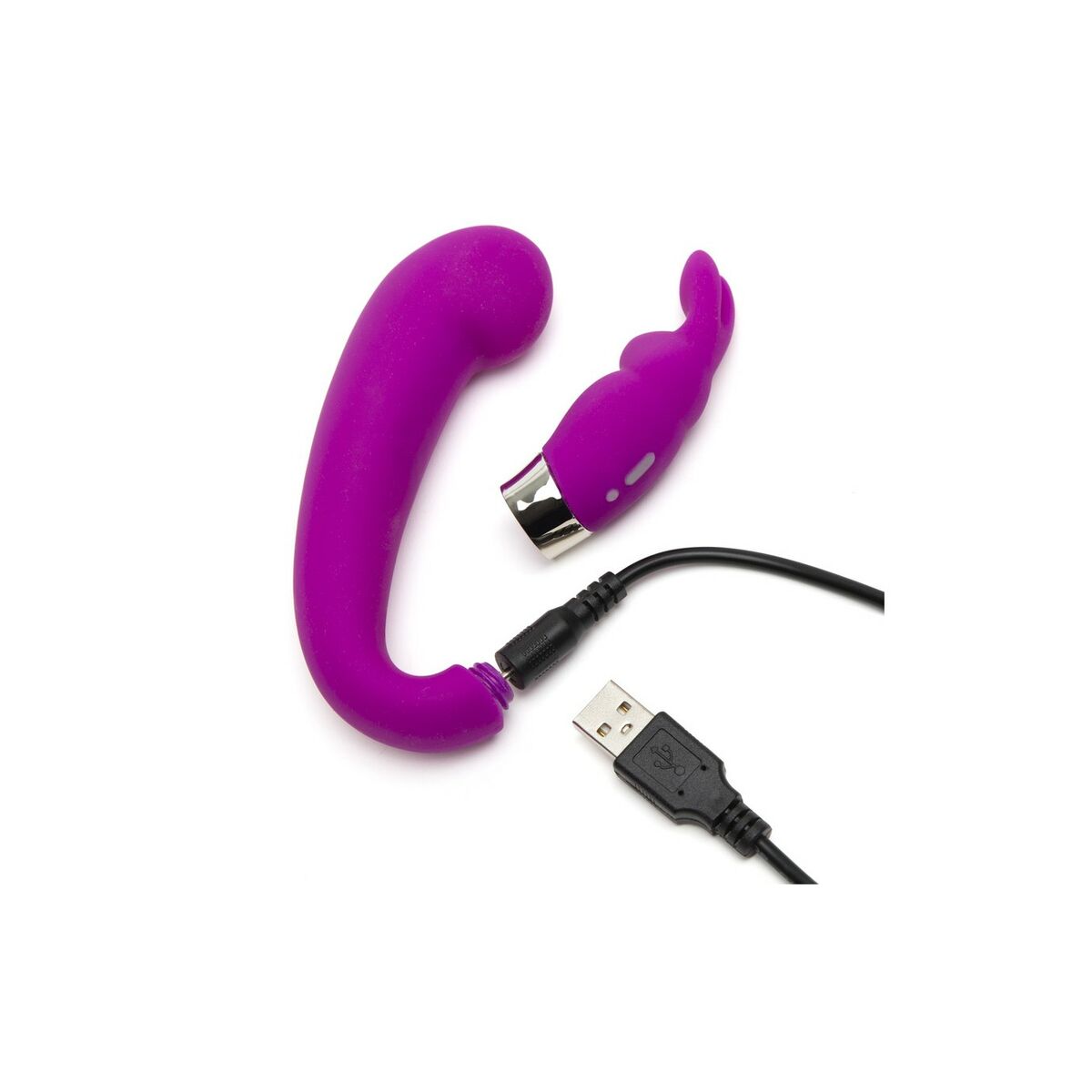 Kanindildo Happy Rabbit G-Spot Clitoral Curve Purpur 30 x 40 cm - 3