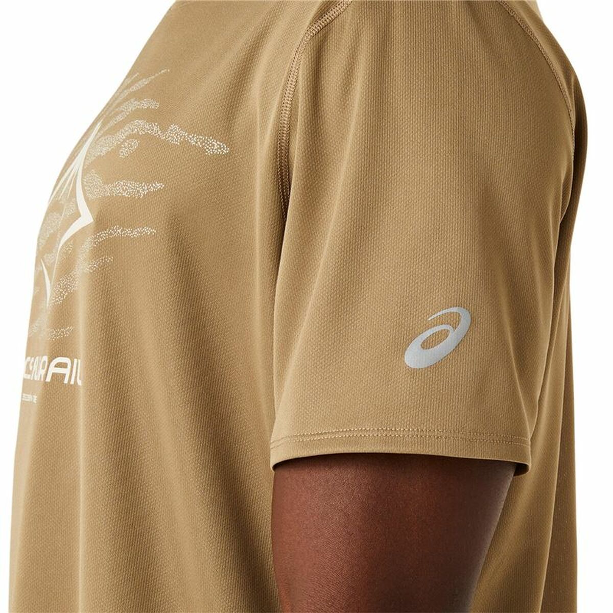 T-shirt med kortärm Herr Asics Fujitrail Logo Ss Top Brun Beige - 5