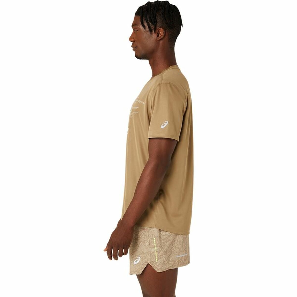 T-shirt med kortärm Herr Asics Fujitrail Logo Ss Top Brun Beige - 3