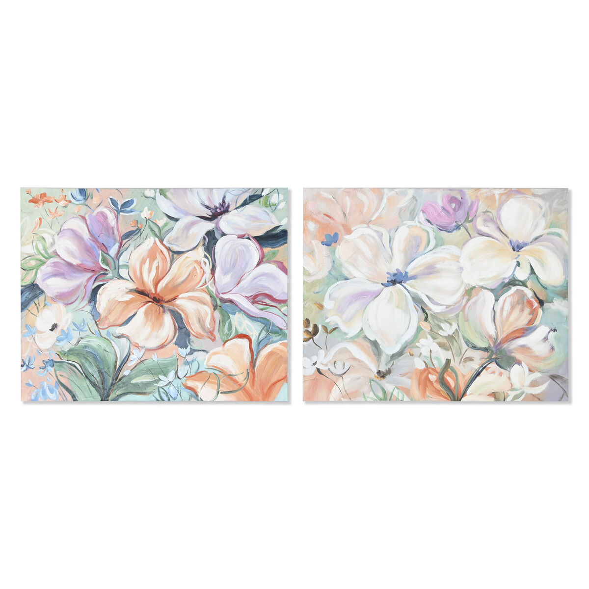 Kanvas Home ESPRIT Furu Kanvas 100 x 3,7 x 80 cm