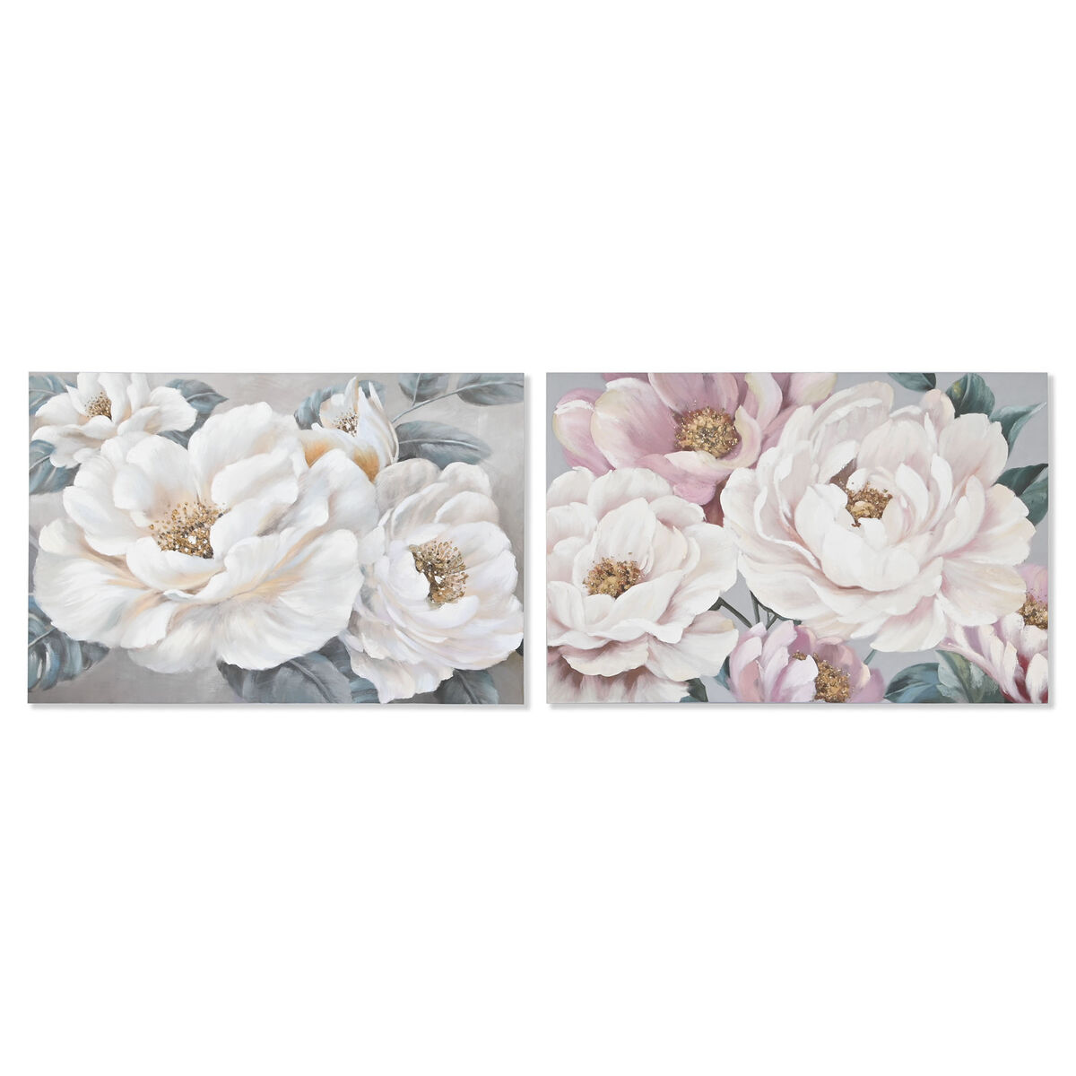 Tavla Home ESPRIT Rosor Romantisk 120 x 3,7 x 80 cm (2 antal) - 8